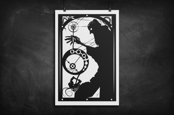 Rumpelstiltskin silhouette art print picture