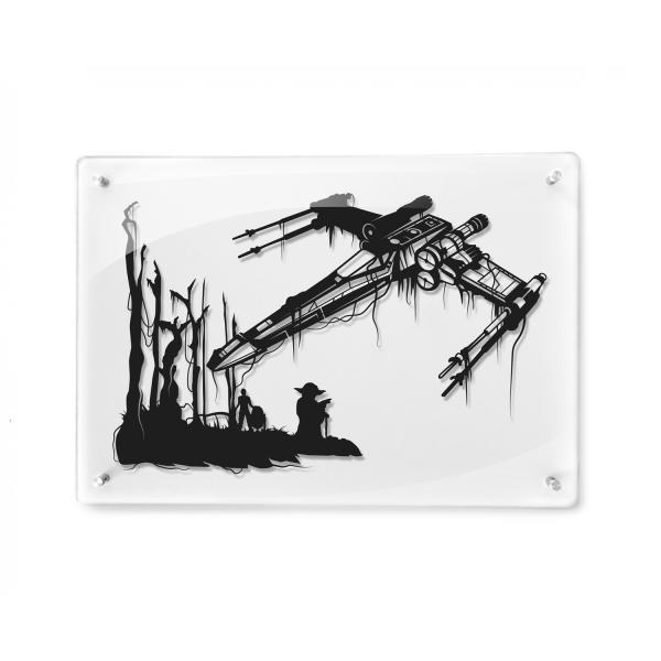 X-Wing - Star Wars paper cut - Framed