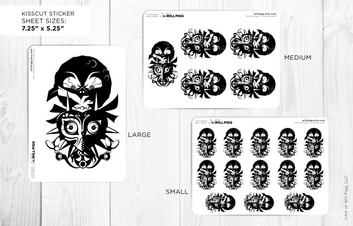 Majora's Mask - Legend of Zelda sticker sheet picture