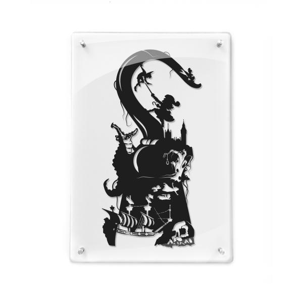 Peter Pan paper cut - Framed picture