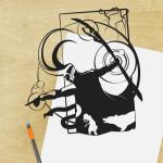 Loki paper cut - UnFramed