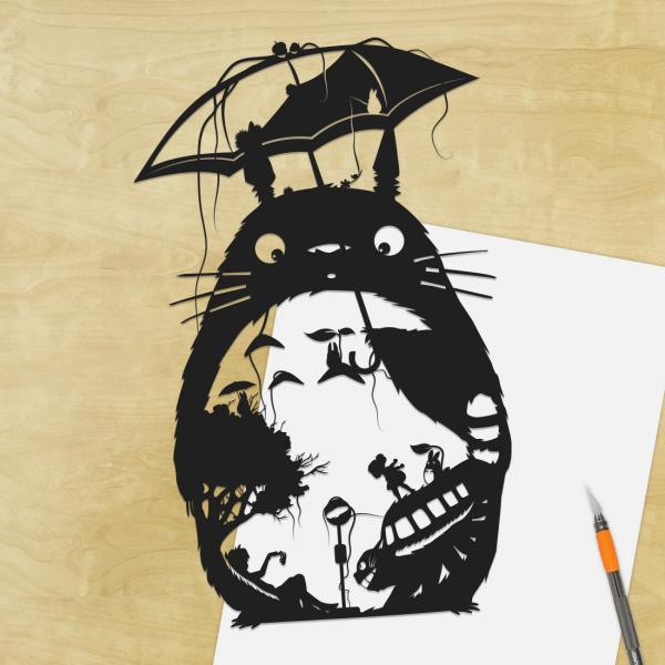 Totoro - My Neighbor Totoro paper cut - UnFramed picture