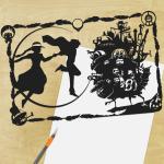 Howl's Moving Castle paper cut - UnFramed