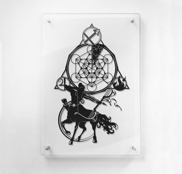 Sagittarius - Zodiac paper cut - Framed