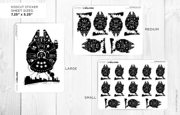 Millennium Falcon - Star Wars sticker sheet picture