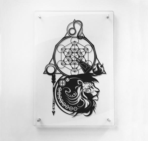 Leo - Zodiac paper cut - Framed