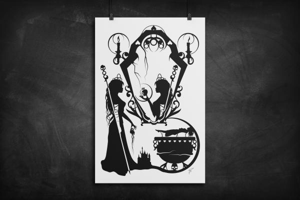 Evil Queen silhouette art print