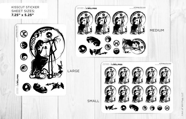 Jack & Sally - Nightmare Before Christmas sticker sheet picture