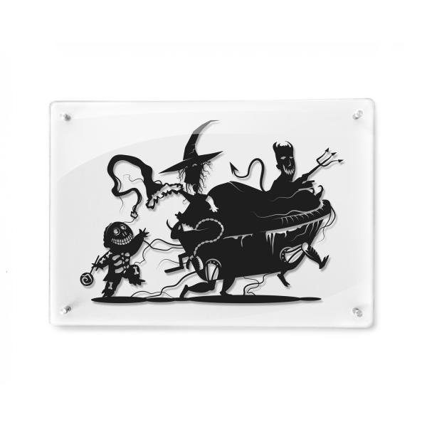 Lock, Shock, and Barrel - Nightmare Before Christmas paper cut - Framed picture