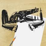 Slave 1 - Star Wars paper cut - UnFramed