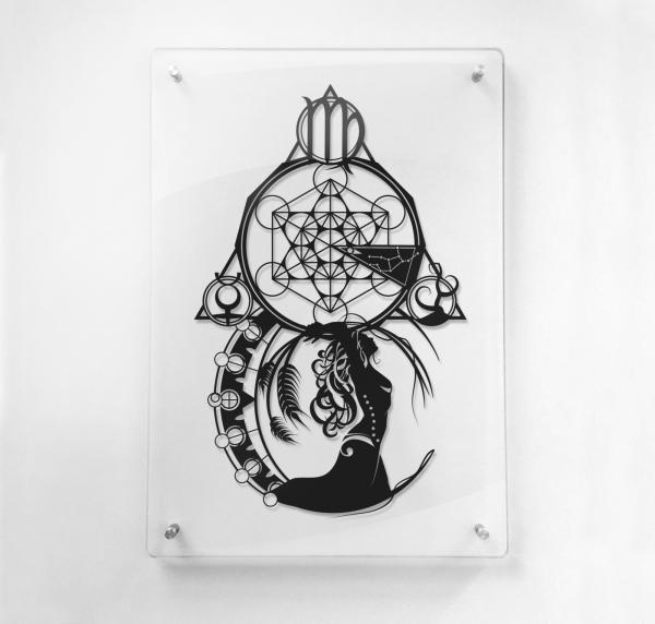 Virgo - Zodiac paper cut - Framed picture