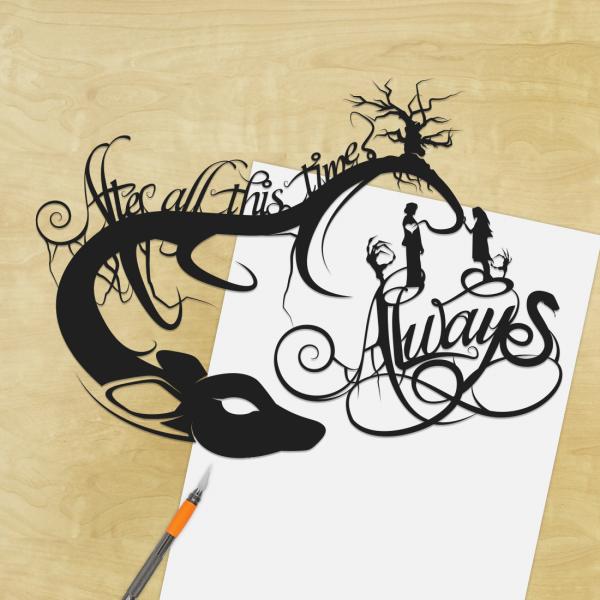 Always - Harry Potter paper cut - UnFramed picture