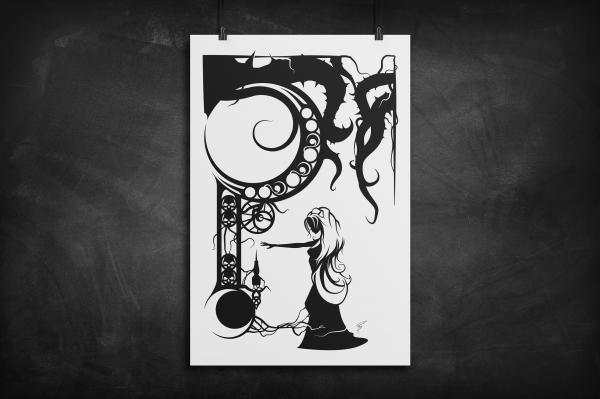 Sleeping Beauty silhouette art print