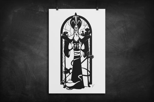 Jafar - Aladdin silhouette art print picture