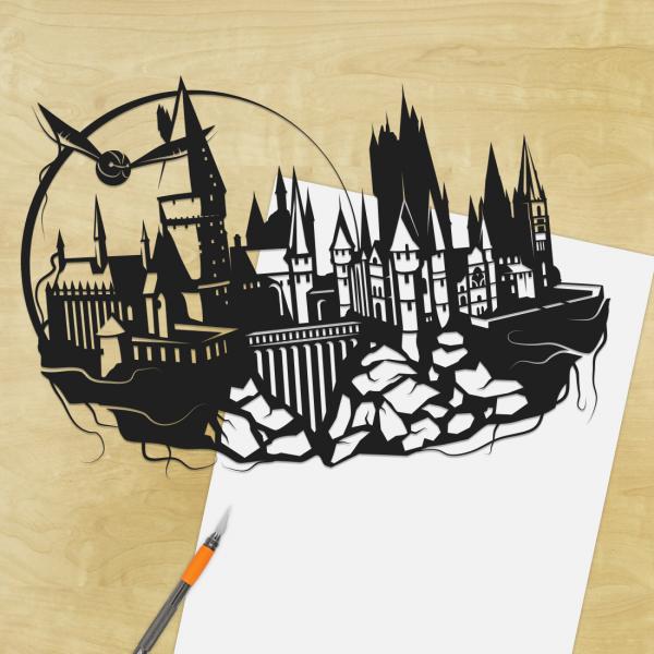 Hogwarts - Harry Potter paper cut - UnFramed