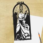Hades - Hercules paper cut - UnFramed