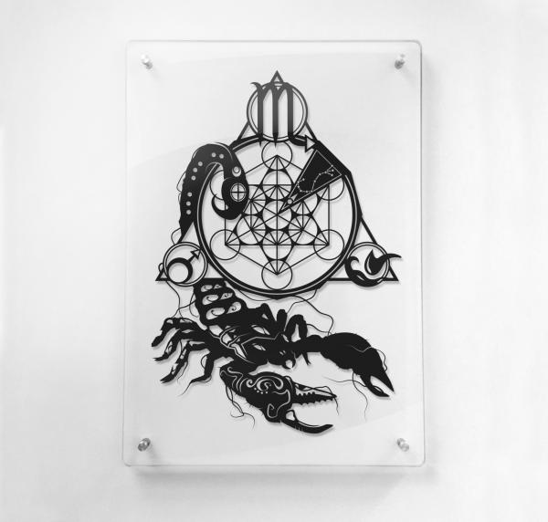 Scorpio - Zodiac paper cut - Framed picture