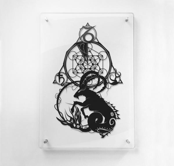 Capricorn - Zodiac paper cut - Framed picture