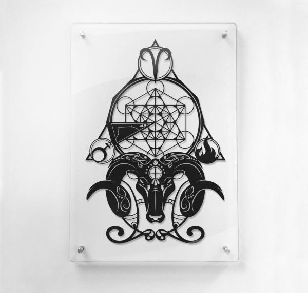 Aries - Zodiac paper cut - Framed picture