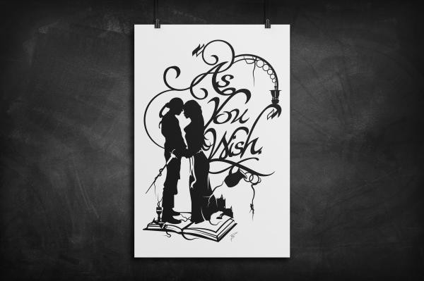 Princess Bride silhouette art print picture