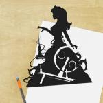 Princess Aurora - Sleeping Beauty paper cut - UnFramed