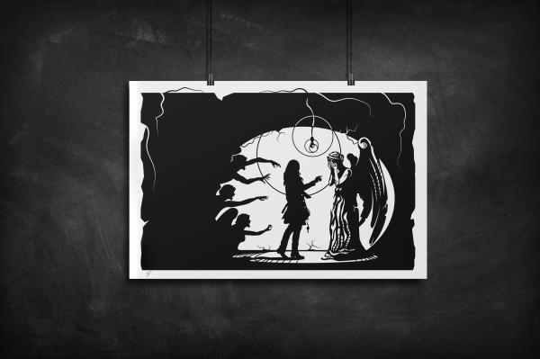 Doctor Who Blink silhouette art print