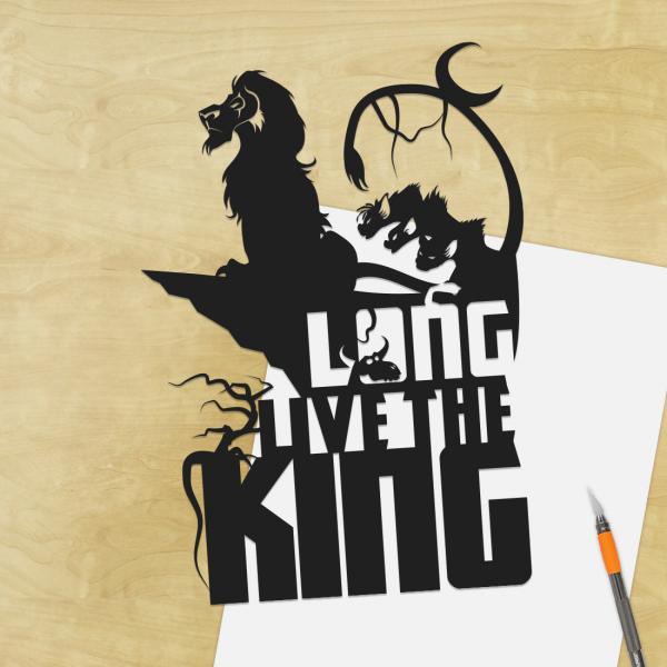 Long Live the King - Lion King paper cut - UnFramed