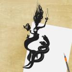 The Little Mermaid paper cut - UnFramed