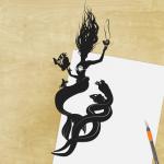 The Little Mermaid paper cut - UnFramed