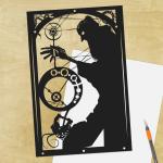 Rumpelstiltskin paper cut - UnFramed