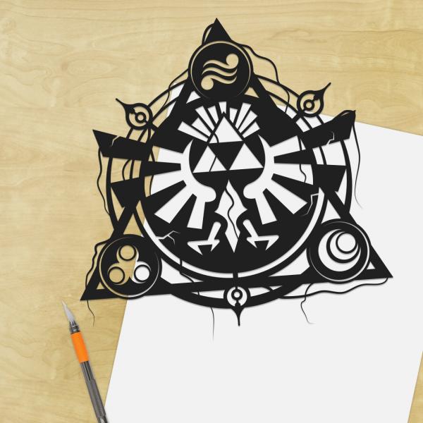 Hyrule - Legend of Zelda paper cut - UnFramed