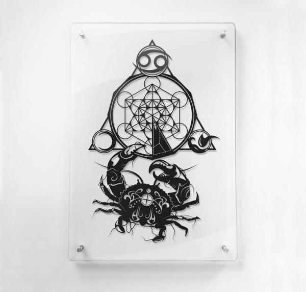 Cancer - Zodiac paper cut - Framed picture