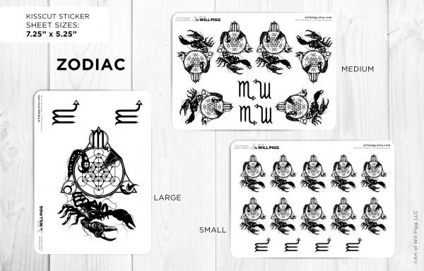 Scorpio - Zodiac Star Sign sticker sheet picture