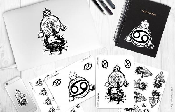 Cancer - Zodiac Star Sign sticker sheet picture