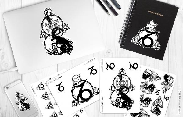 Capricorn - Zodiac Star Sign sticker sheet