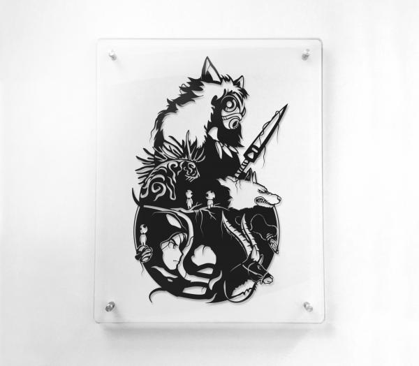 Princess Mononoke paper cut - Framed picture