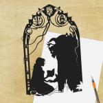 Belle & Beast paper cut - UnFramed