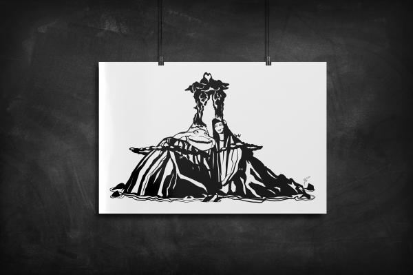 I Lava You silhouette art print