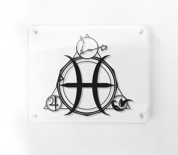 Pisces - Star Sign paper cut - Framed picture