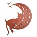 Cat on the Moon Metal Art