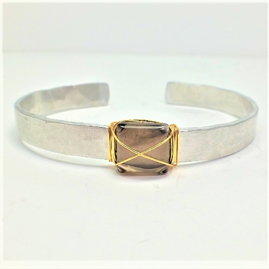 Dainty Smoky Quartz Cuff