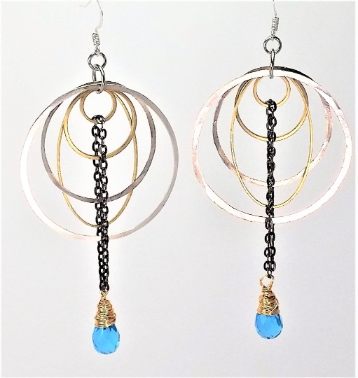 Blue Topaz Drop Earrings