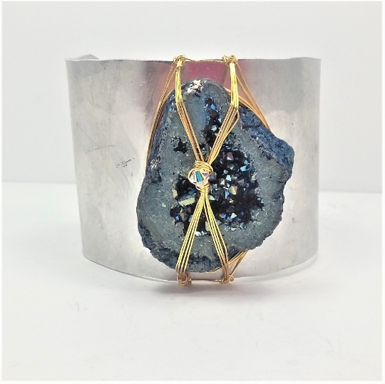 Midnight Blue Druzy Cuff