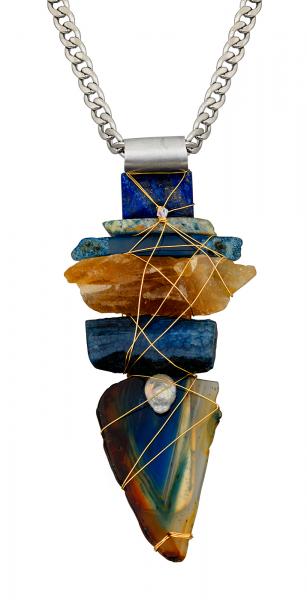 SOLD! Lux Lapis Totem-esq Necklace picture