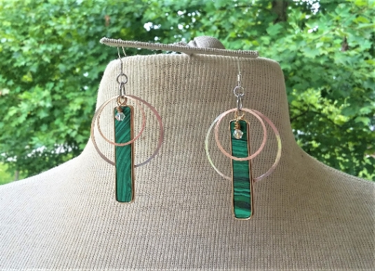 Malachite earrings picture