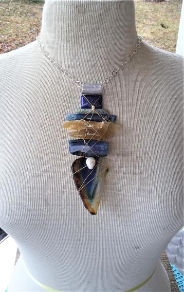 SOLD! Lux Lapis Totem-esq Necklace picture