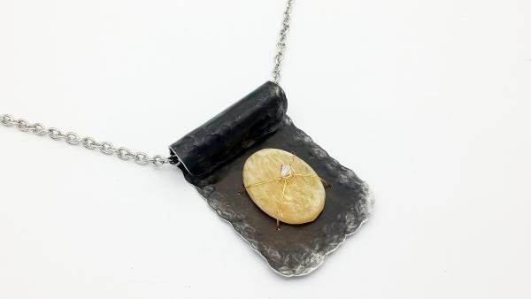 Golden Calcite Pendant Necklace picture