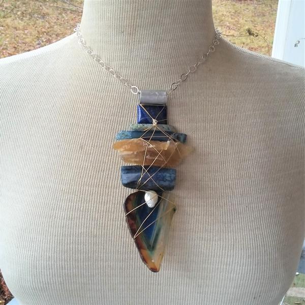 SOLD! Lux Lapis Totem-esq Necklace picture