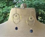 Lapis & Sapphire Drop Earrings