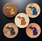 Epoxy Michigan Coasters